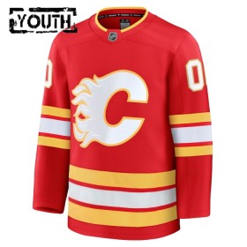 Barn Ishockey Calgary Flames tröja med eget tryck Fanatics Premium 2024-25 Röd Hemma